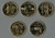CNGP2001P  - 50 State Quarters Program - set of 5 gold-plated state quarters issued in 2001 (NY, RI, VT, KY, NC)