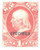 O83S  - 1875 1c Specimen Stamp - War Dept. - deep  rose, black overprint