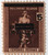 PHNO2  - 1944 5(c) on 6c Philippines Occupation Official Stamp, dark brown