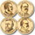 M11120  - 2012 $1.00 US President Coins, Philadelphia Mint set of 4