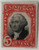 R137P3  - 1871-72 5c US Internal Revenue Stamp - plate on India, orange & black