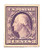 345  - 1909 3c Washington, deep violet, double line watermark, imperforate