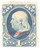 O35xS  - 1881 1c Specimen Stamp - gray blue, navy, carmine overprint