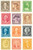 704-15  - 1932 Washington Bicentennials, set of 12 stamps