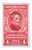 R351  - 1942 $4  US Internal Revenue Stamp - watermark, perf 11, carmine