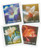 3454-57  - 2000 34c Lilies, 10.5 x 10.75 perf, booklet stamps