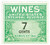 RE119  - 1942 7c Cordials, Wines, Etc. Stamp - Rouletted 7, watermark, offset, green & black