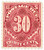 J36  - 1895 30c Postage Due Stamp - deep claret