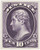 O29P4  - 1873 10c Official Mail Stamp -plate on card,  purple