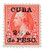 CU223A  - 1899 2½c on 2c Cuba -Washington, type IV, reddish carmine