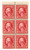 425e  - 1913 2c rose red, booklet pane of 6