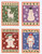 4428a  - 2009 44c Winter Holidays, convertible booklet, block of 4 stamps