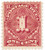 J38  - 1895 1c Postage Due Stamp - deep claret