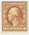 334  - 1908 4c Washington, orange brown, double line wmrk.