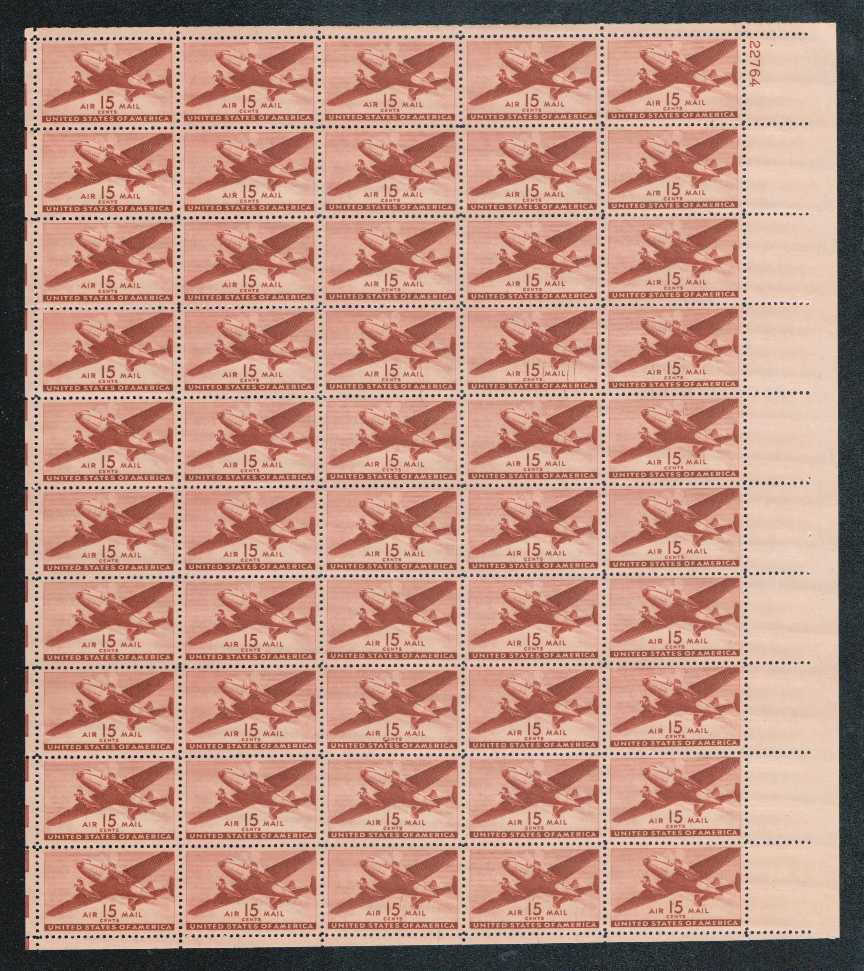 M12216 - 1946-67 US Airmail Collection, Mint, 14 Stamps - Mystic Stamp  Company