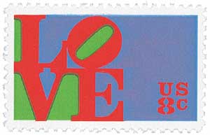 1475 - 1973 8c Love Series: Red Love - Mystic Stamp Company