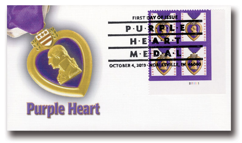 Purple Heart Medal stamps honor the bravery and sacrifice of military  servicemen and women