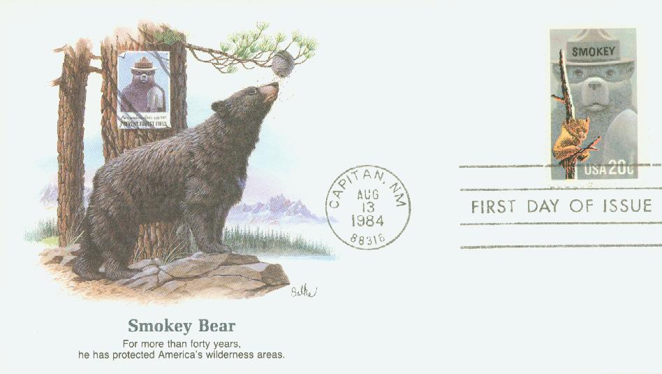 2096 - 1984 20c Smokey Bear, Fire Prevention - Mystic Stamp Company