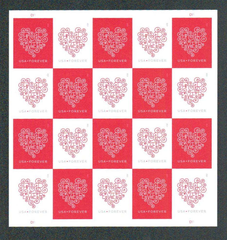 4955 - 2015 First-Class Forever Stamp - Love Series: Red Forever