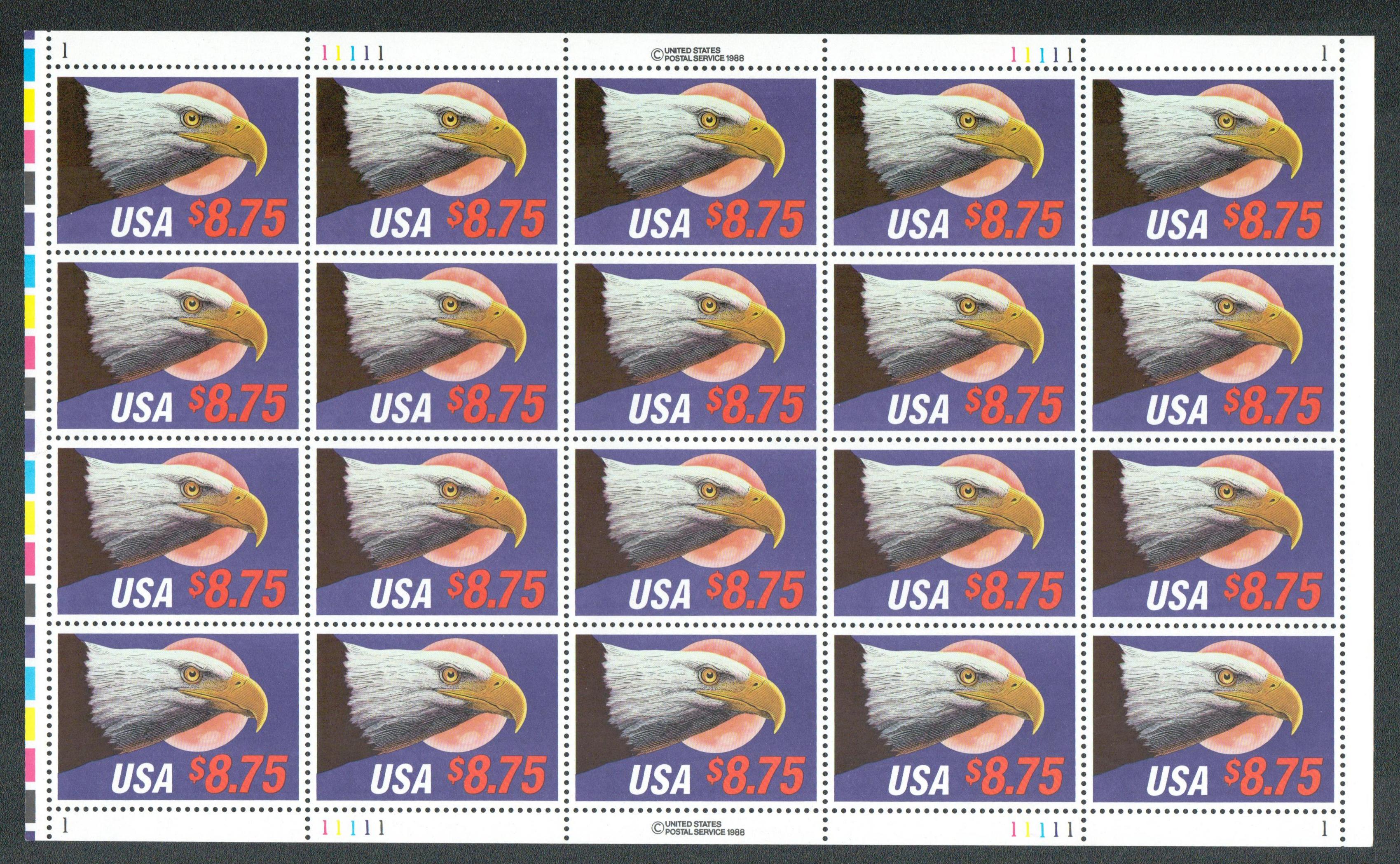 2542 - 1991 $14.00 Eagle, International Express Mail - Mystic Stamp Company