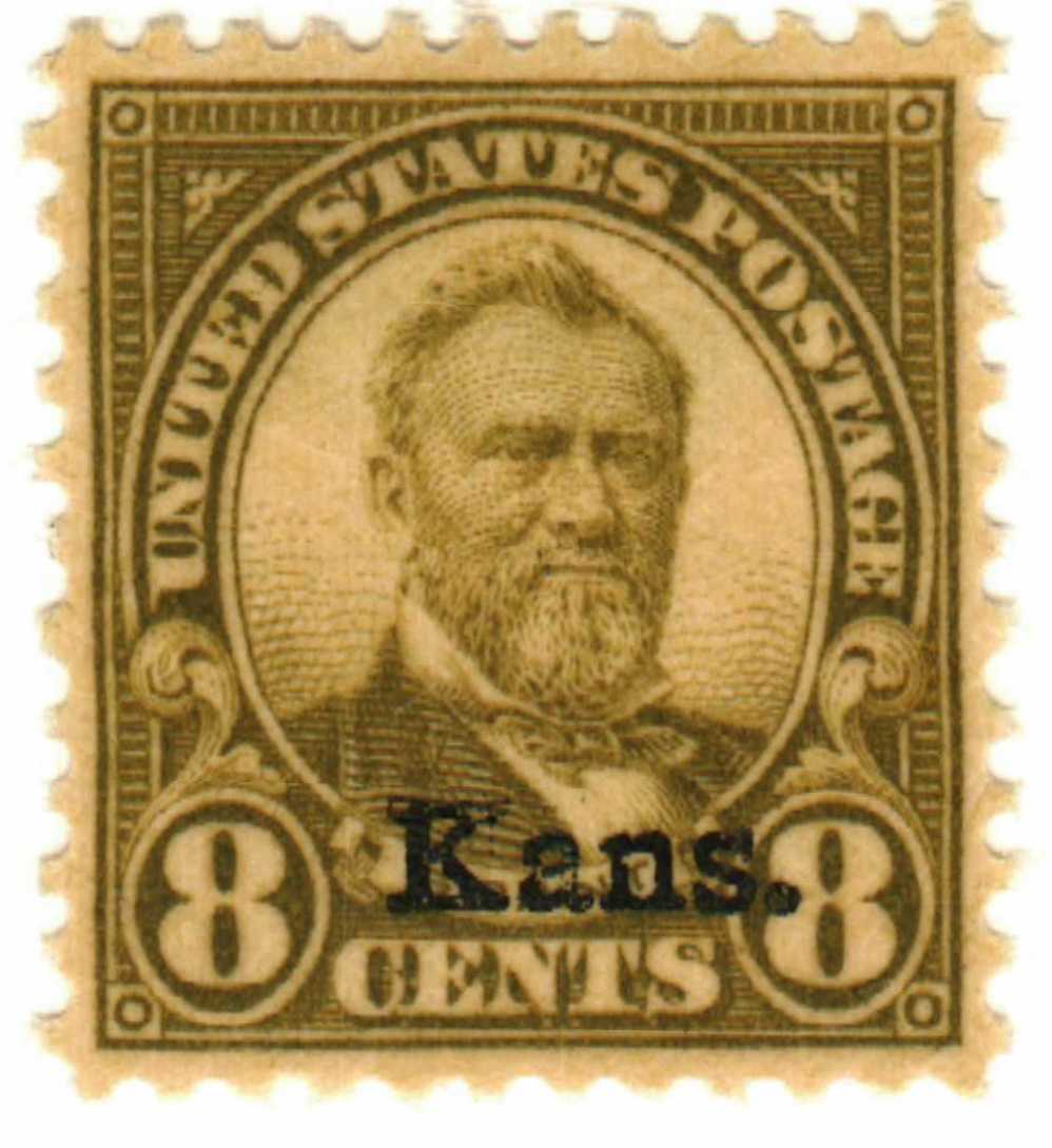 M11389 - 1929 Kansas Overprints, set of 11 stamps and free album page -  Mystic Stamp Company