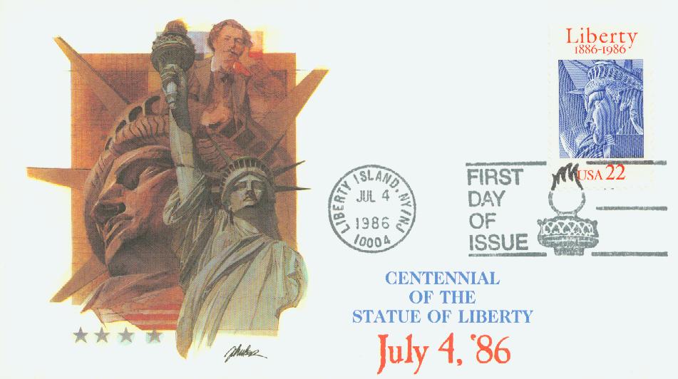 2224 - 1986 22c Statue of Liberty - Mystic Stamp Company