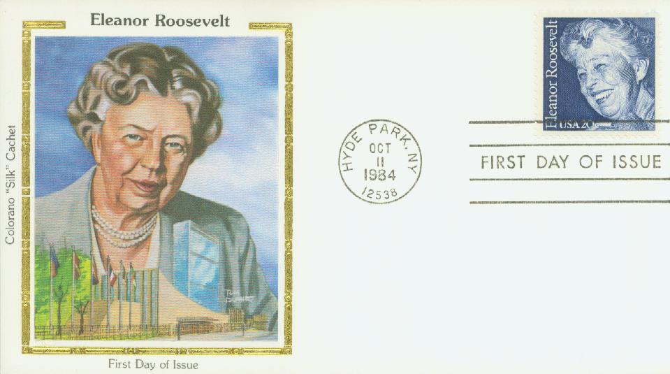 10 Eleanor Roosevelt Vintage Stamps Navy Blue First Lady Unused Postage for  Mailing