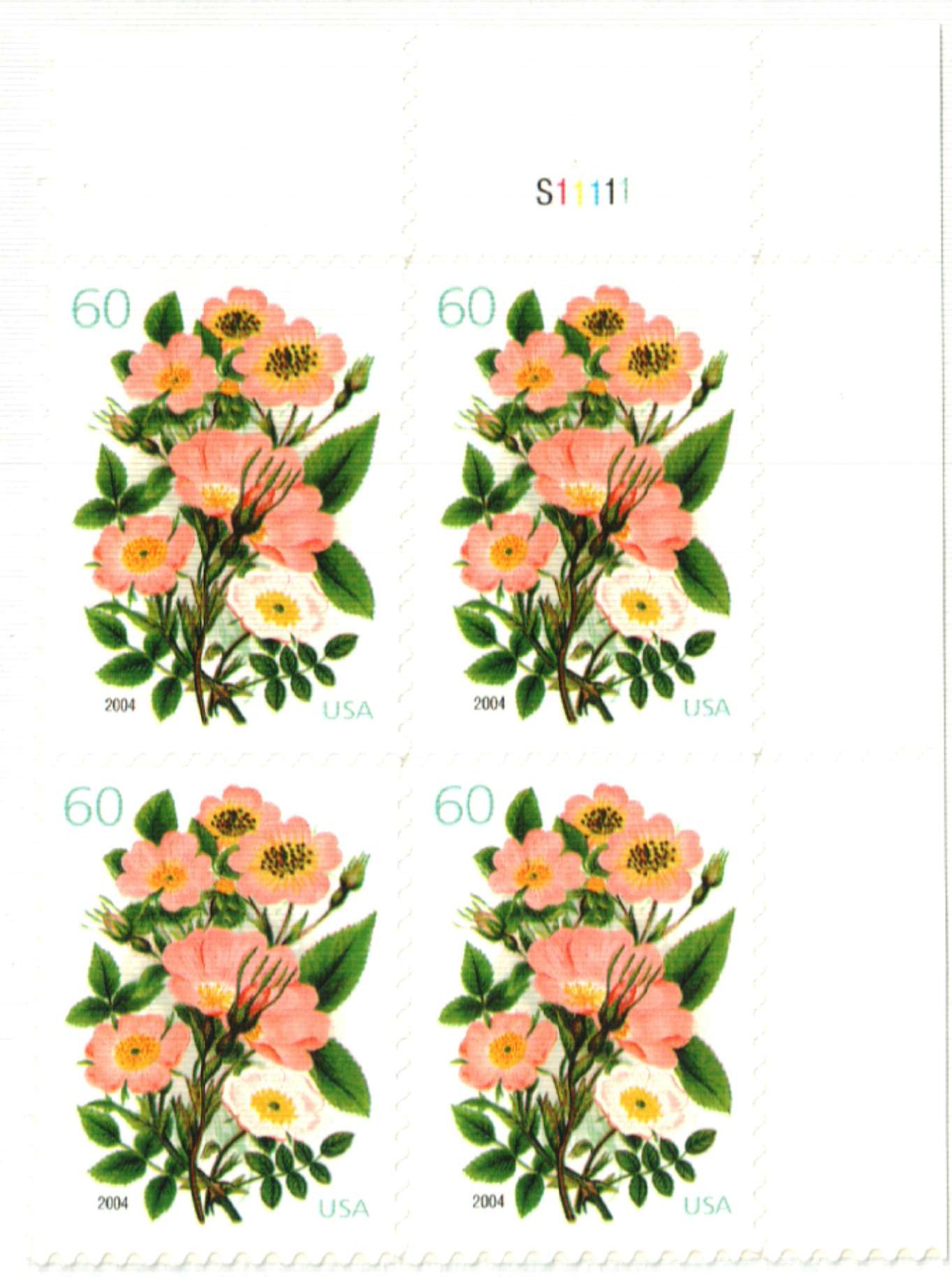 Set of 5 antique flower stamps - Shop Beach Field Stamp Stamps