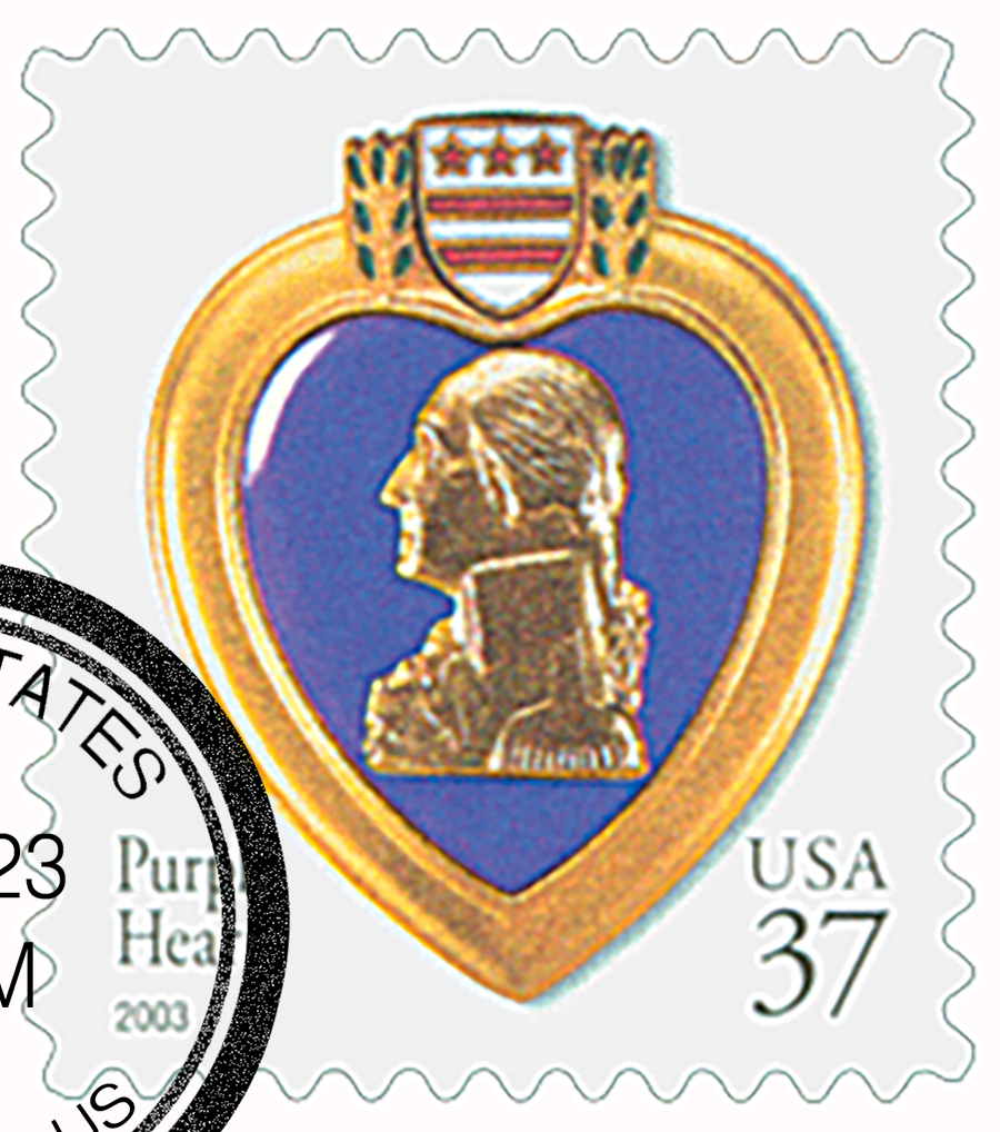 3784 - 2003 37c Purple Heart, 11.25 x 10.75 perf - Mystic Stamp