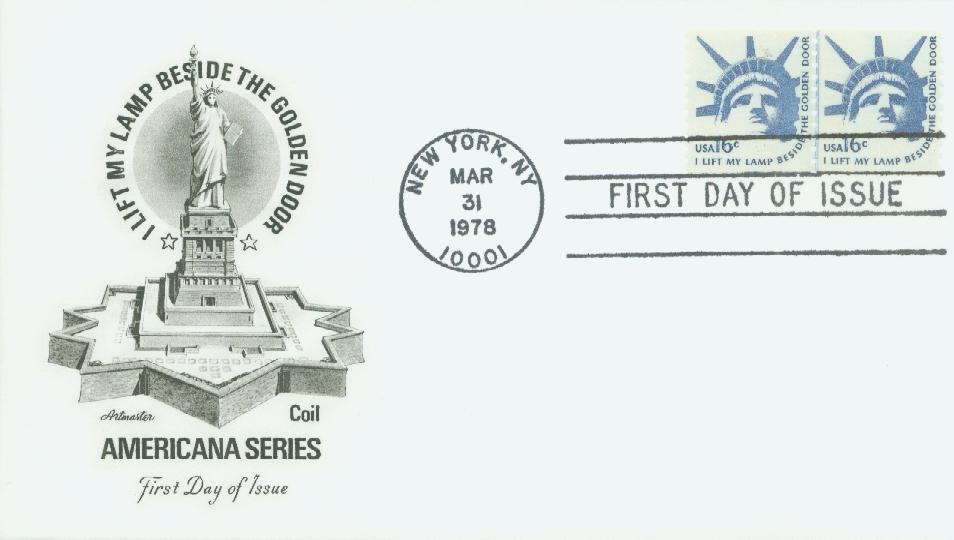 3452 (34c) Statue of Liberty, Water Activated Coil F-VF Mint NH (3452nh)  Golden Valley Minnesota Stamp Co