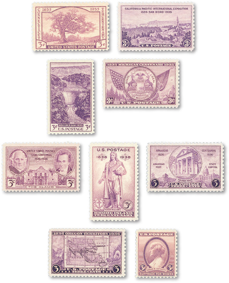 Image of Postage stamps from series commemorating International