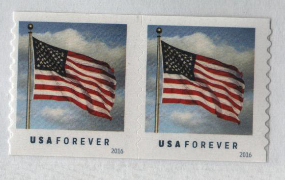 5161 - 2017 First-Class Forever Stamp - U.S. Flag (Ashton Potter, booklet)  - Mystic Stamp Company