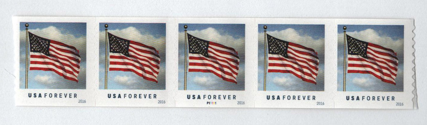 5161 - 2017 First-Class Forever Stamp - U.S. Flag (Ashton Potter, booklet)  - Mystic Stamp Company