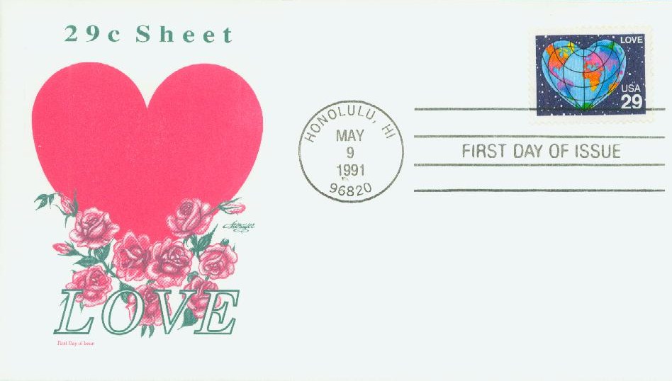 10 Earth Love Stamps Vintage Heart Shaped Planet Earth from Space LOVE  Stamps 29 Cent Postage Stamps for Mailing