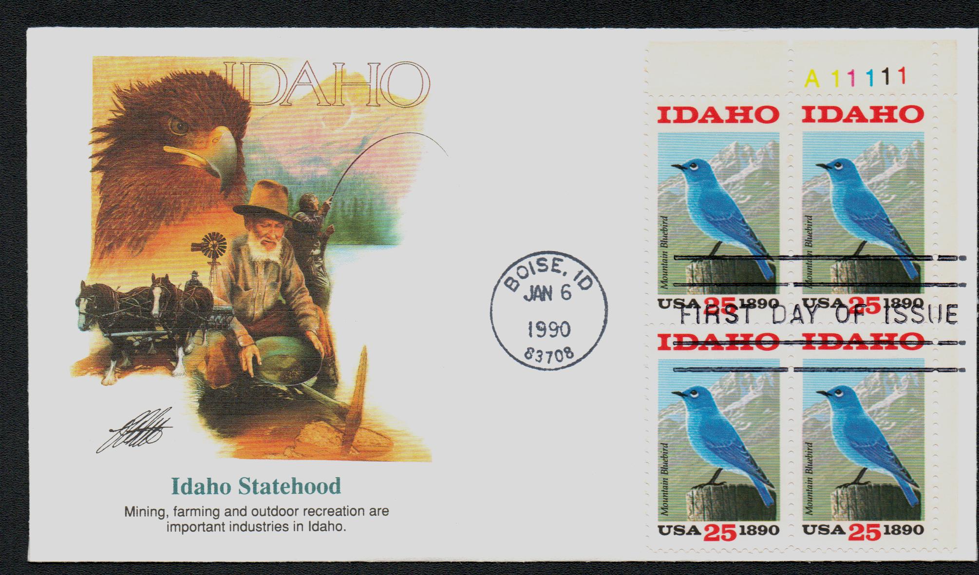 Violet Postage Stamps For Crafting 50 Copies Idaho Statehood Scott