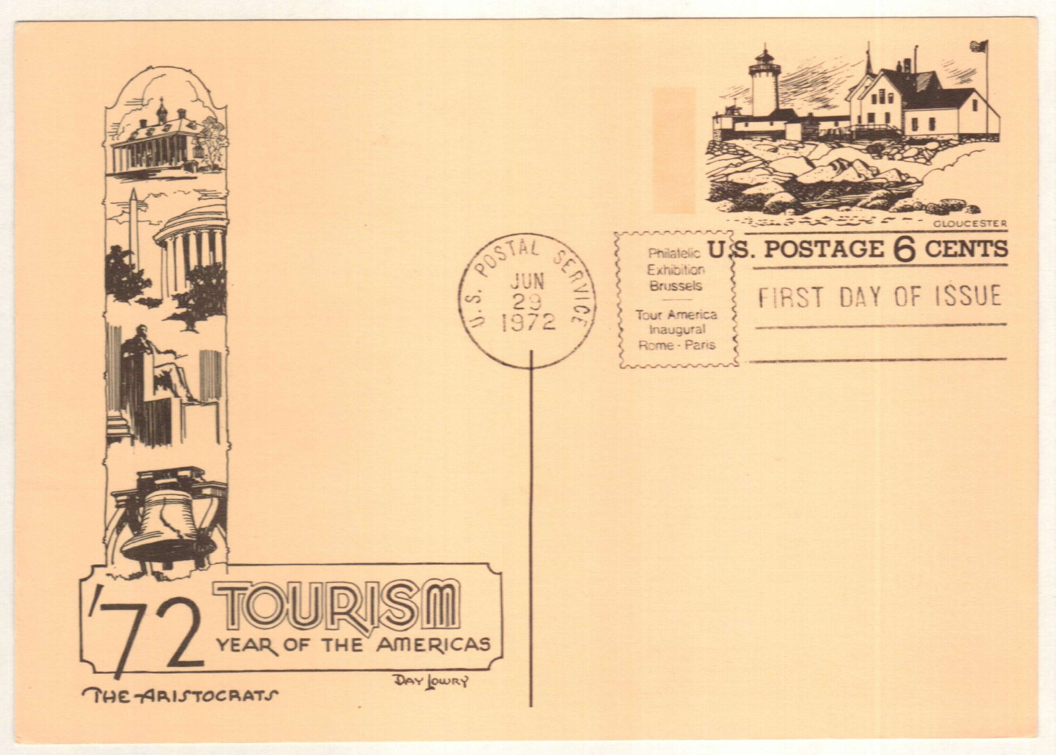 UX63 1972 6c Postal Card Gloucester Mystic Stamp Company