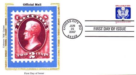 USA Scott # UO 93 2007 41c Official Mail - Mint Cut Square -  SteveLevineStamps-Plus