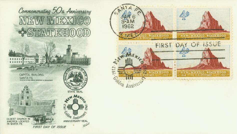 1191 1962 4c New Mexico Statehood Mystic Stamp Company