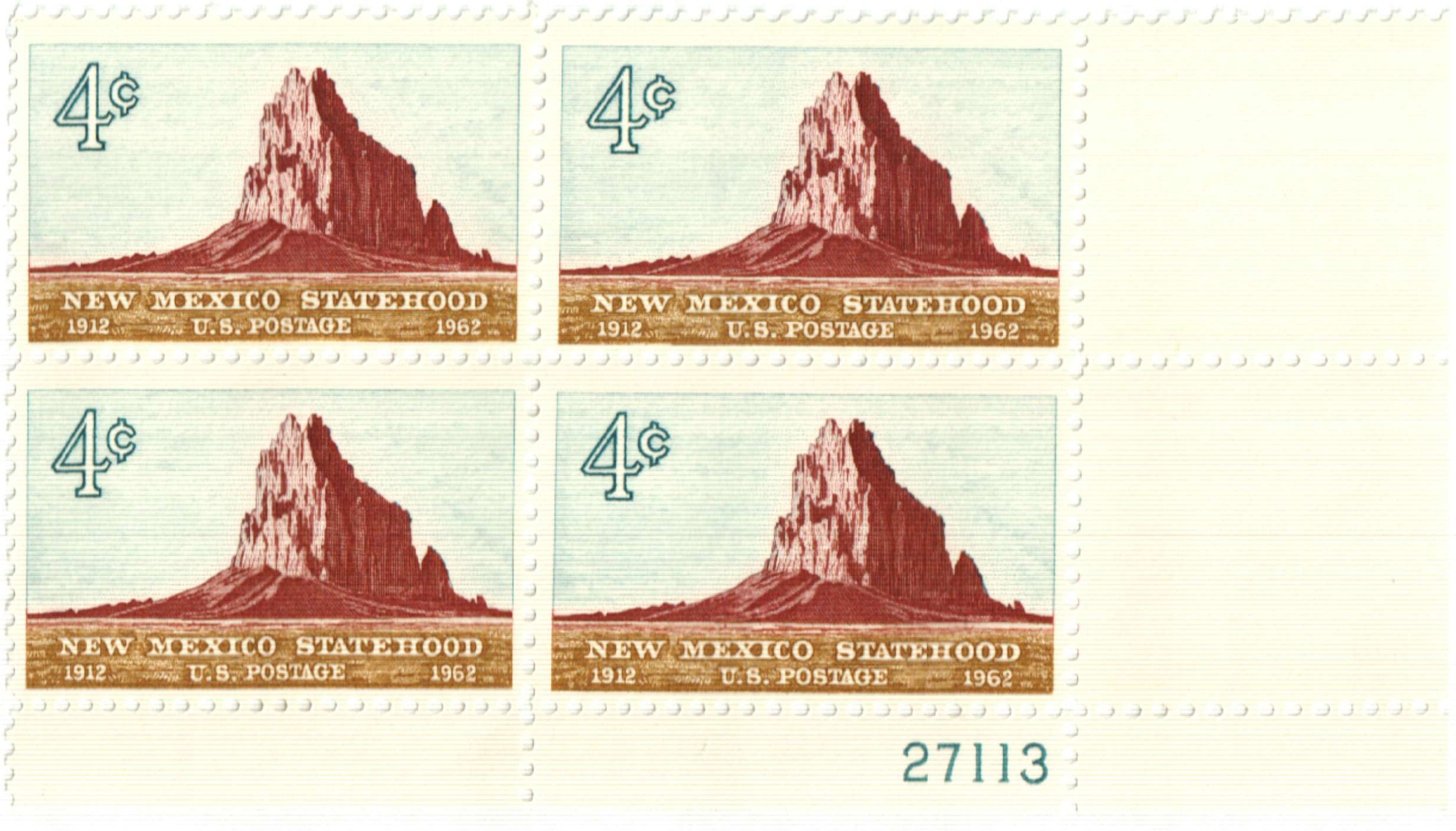 1191 1962 4c New Mexico Statehood Mystic Stamp Company