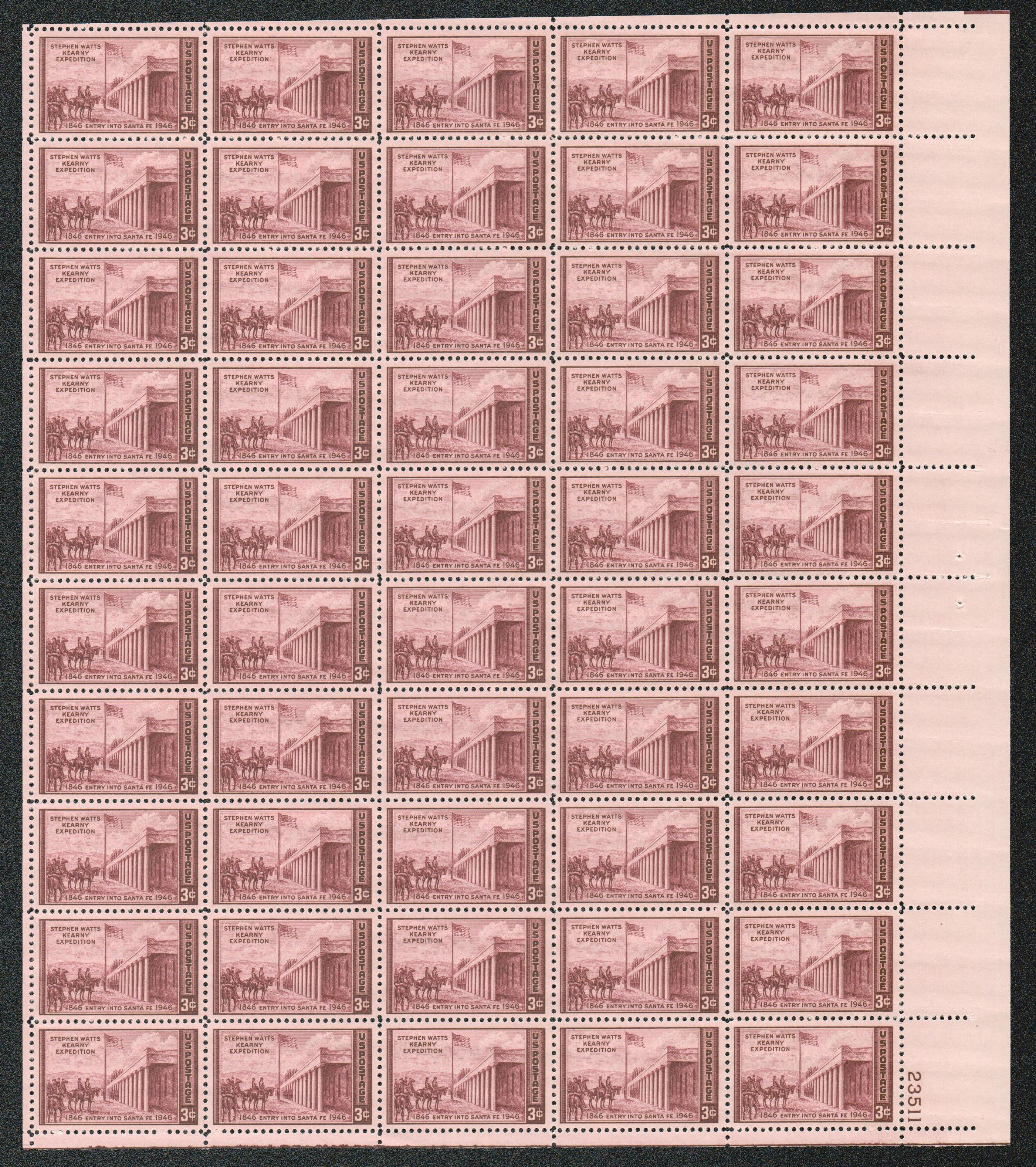 944 - 1946 3c Kearny Expedition into New Mexico - Mystic Stamp Company