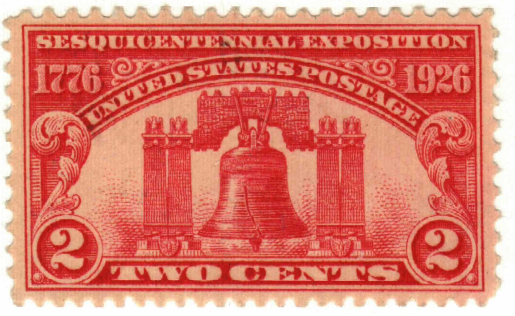 627 - 1926 2c Sesquicentennial Exposition: Liberty Bell - Mystic Stamp  Company