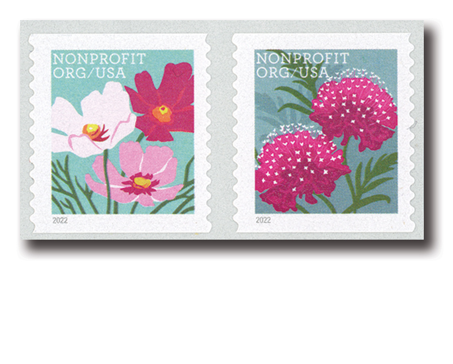 Postal Service Issues Nonprofit Butterfly Garden Flower Stamps