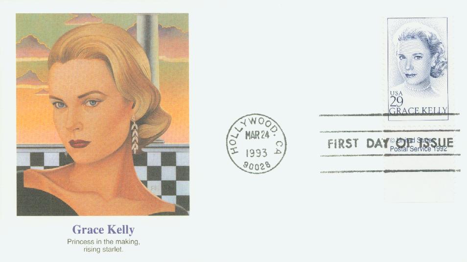 PRINCESS GRACE KELLY - U.S. & MONACO POSTAGE STAMPS - 1993 JOINT ISSUE -  MINT