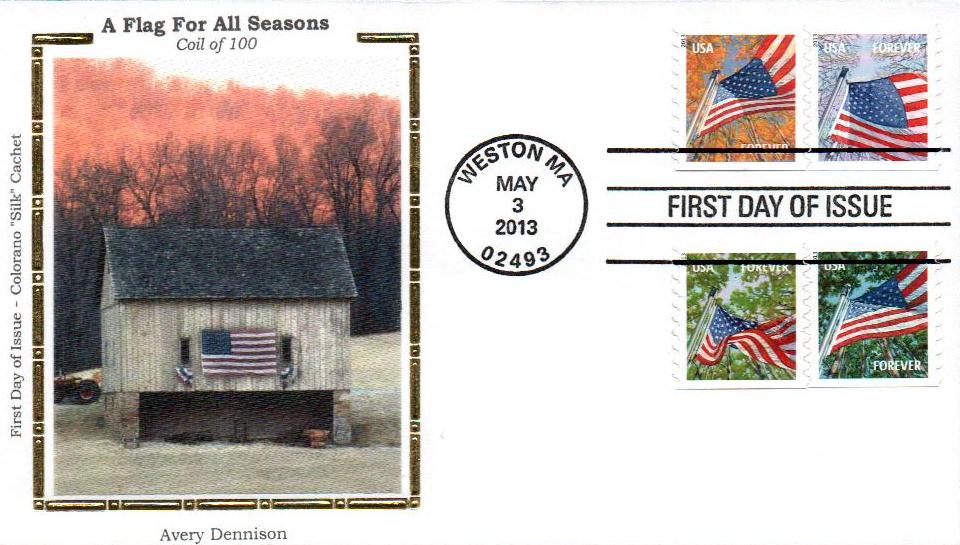 4774 - 2013 First-Class Forever Stamp - A Flag for All Seasons