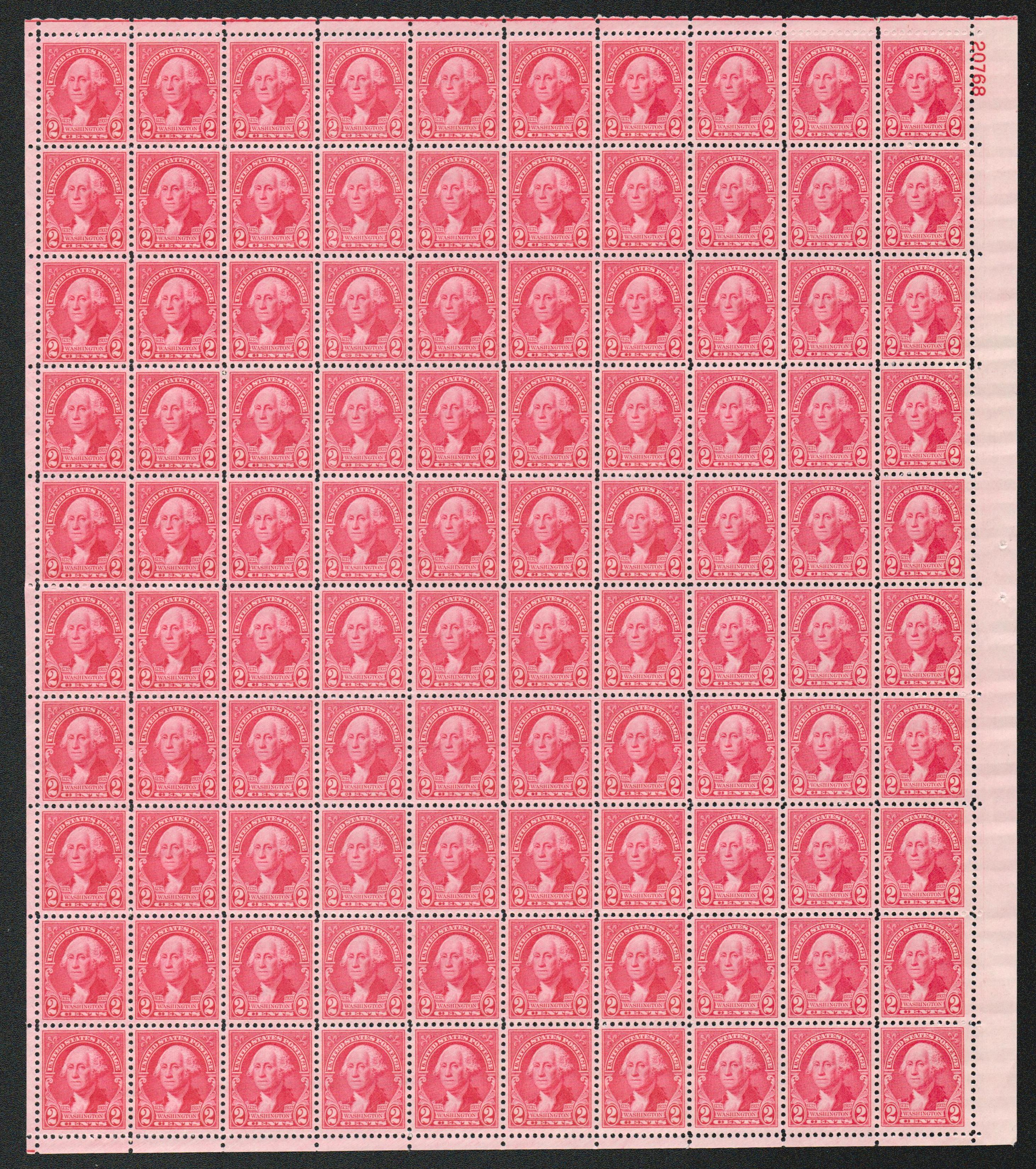 704-15 - 1932 Washington Bicentennials, set of 12 stamps - Mystic Stamp  Company