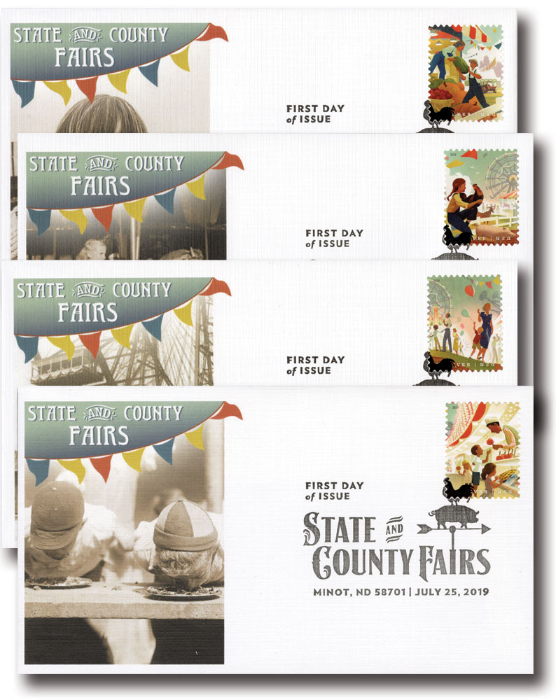 10 State Fair Forever Stamps Balloons and Ferris Wheel Happy Mail