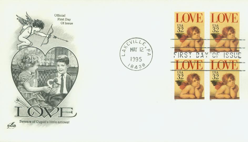 US Postage Stamp Single 1995 Love Cherub Issue 32 Cent Scott #2957 – Vegas  Stamps & Hobbies