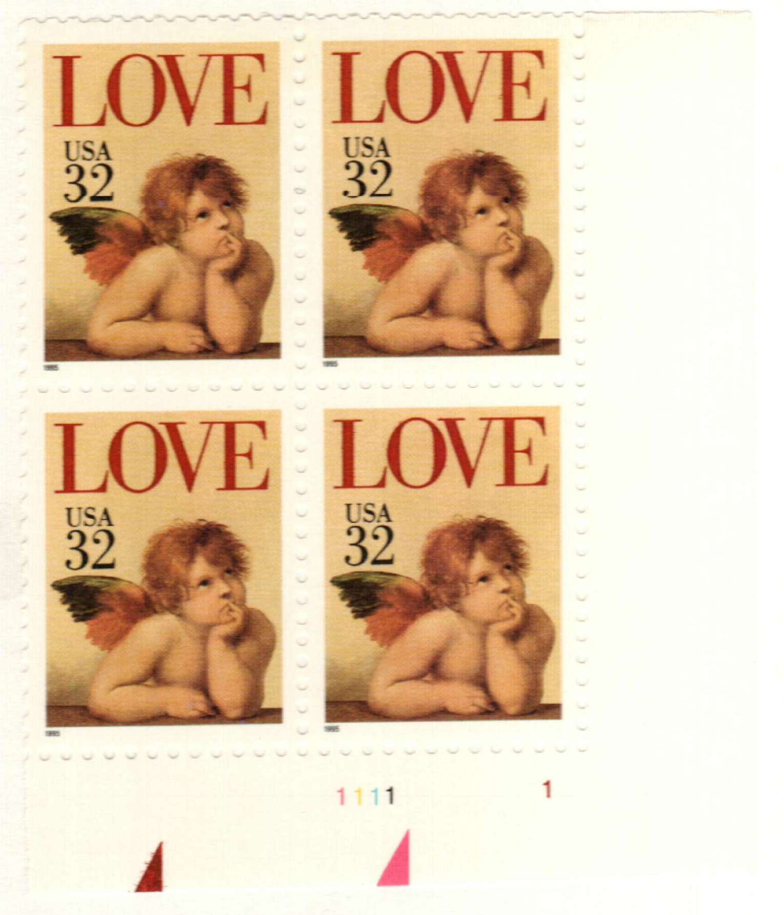 US Postage Stamp Single 1995 Love Cherub Issue 32 Cent Scott #2957 – Vegas  Stamps & Hobbies