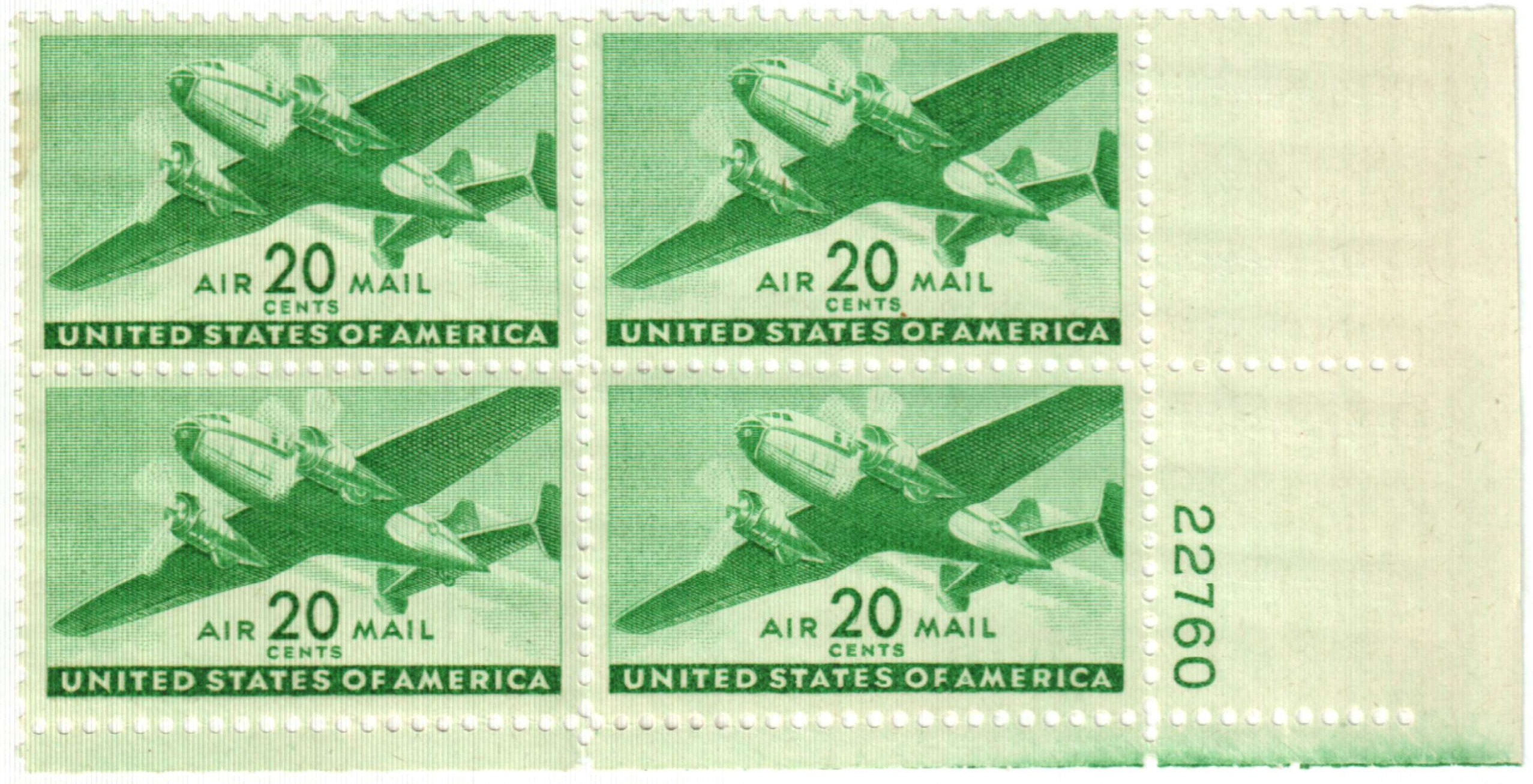 1941 United States SCOTT #C27-30 Air Mail stamps MH