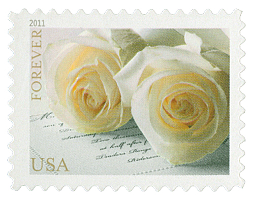 Forever Stamps 2011 Sheet Of 20 Wedding Rose Genuine
